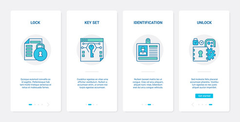 security modern line web technology ux ui vector image
