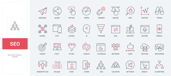 seo optimization web traffic statistics vector image