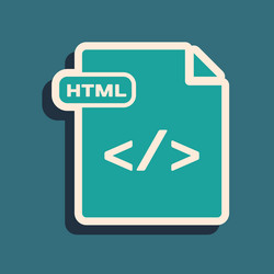 green html file document download button vector image