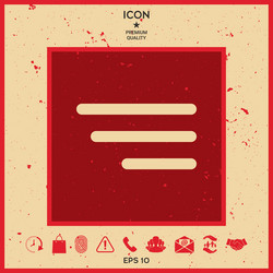 modern menu icon for mobile apps and websites vector image