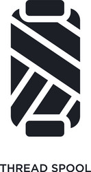 thread spool isolated icon simple element from vector image