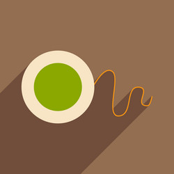 flat with shadow icon and mobile application vector image