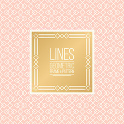 Set of line pattern and linear frame vector