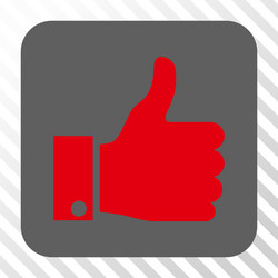 thumb up rounded square button vector image