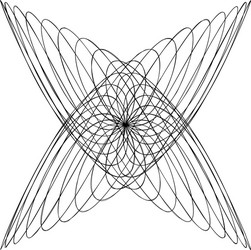 abstract knot design element random intersecting vector image