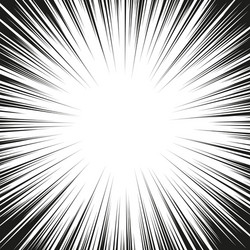 Comic book black and white radial lines background vector