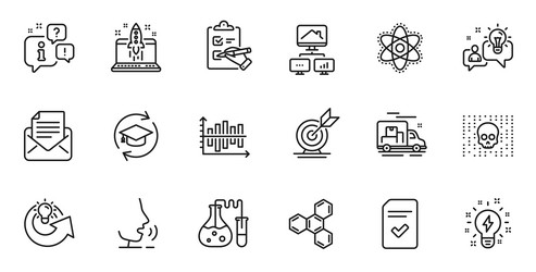 outline set of idea cyber attack and share vector image