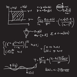 pattern with mathematical formulas vector image