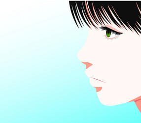 anime characters girl in japanese vector