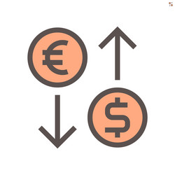 Currency exchange icon design for financial vector