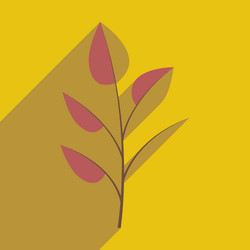 flat with shadow icon and mobile application vector image