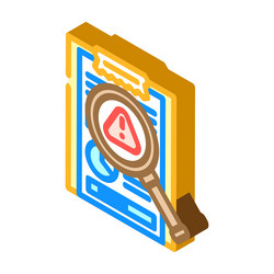 identification risk isometric icon vector