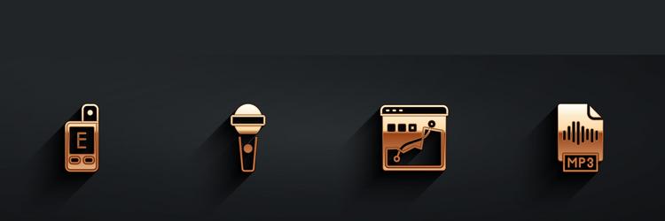 set light meter microphone histogram graph vector image
