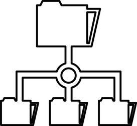 folders files documents network icons vector image