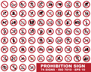 prohibition signs vector