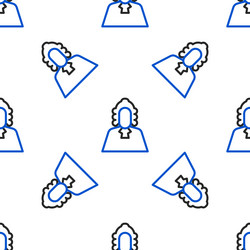 line judge icon isolated seamless pattern on white vector image