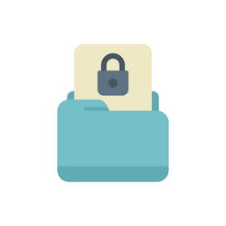 locked file folder keeping documents secure vector image