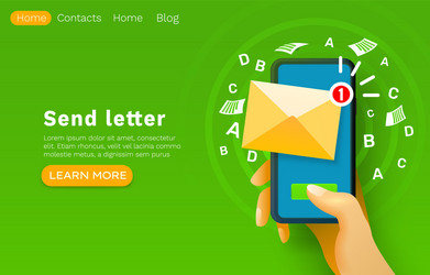 mobile email message chat internet web site vector image