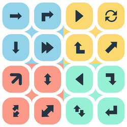 set of simple indicator icons vector image