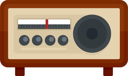 vintage radio icon flat style vector