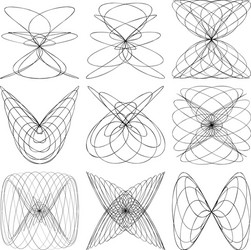 abstract knot design element random intersecting vector image