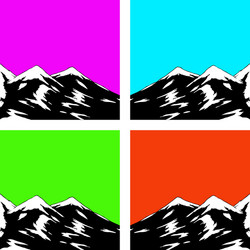 Abstract landscape with mountain range vector