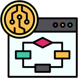 algorithm icon crypto related vector image