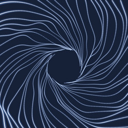 array with dynamic particles 3d technology style vector image