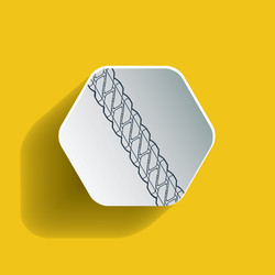 chain on a hexagon with drop shadow that was made vector image