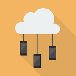 cloud computing smartphone network vector image
