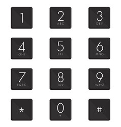 numeric keypad set design on white background vector