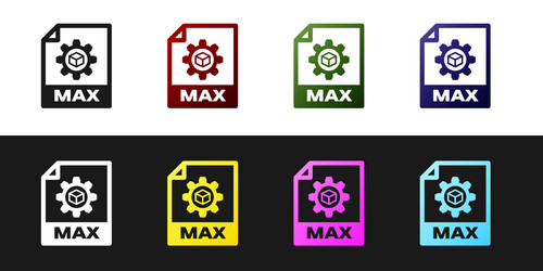 set max file document icon download button vector image