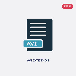 two color avi extension icon from user interface vector image