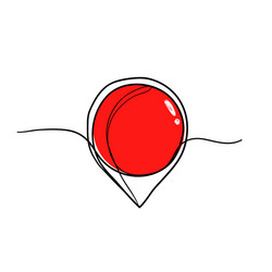 hand drawn pin map pointer icon isolated vector image