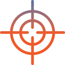 Target military force line block style Royalty Free Vector