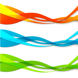 Abstract Color Wavy Lines vector image