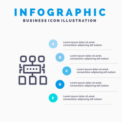 algorithm program user document blue infographics vector image