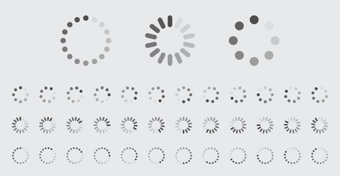 circular loading buffering icons set vector