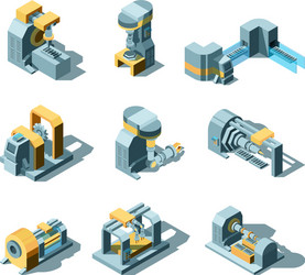 industry machines machinery production working vector