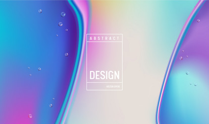 Liquid gradient color background design fluid vector