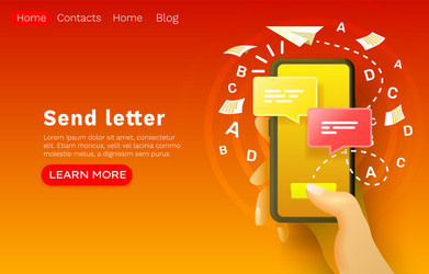 mobile email message chat internet web site vector image