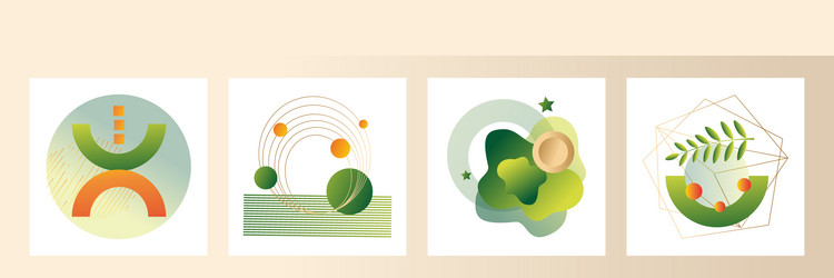 modern set of abstract gradient compositions vector image