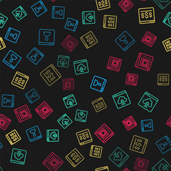 set line create account screen cloud upload vector image