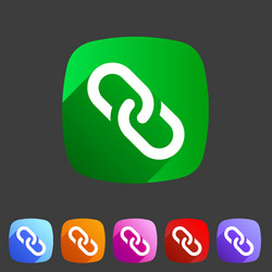 Linked Chain Icon - Web Connection vector image