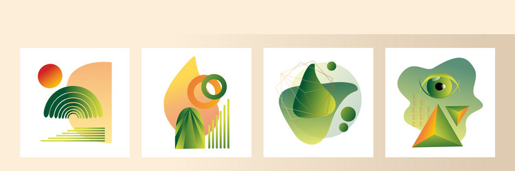 modern set of abstract gradient compositions vector image