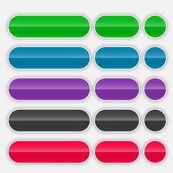 shiny colorful web buttons set vector image