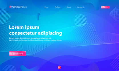 abstract background website landing page template vector image