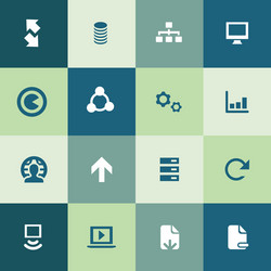big data database icons universal set for web vector image