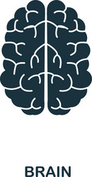 brain icon line style design ui vector image