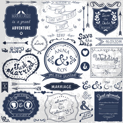 Wedding & Celebration Elements Vector Image